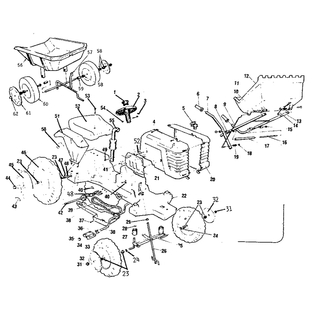 Replacement Parts Diagram and Parts List for PC5183  Power Wheels Ride-On Cars
